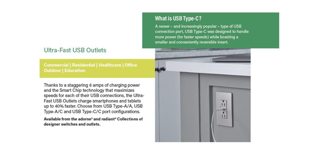Legrand Ultra Fast USB Outlets