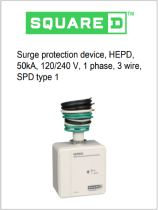 Surge Protection Device, 1 Phase, 3 Wire, SPD Type 1